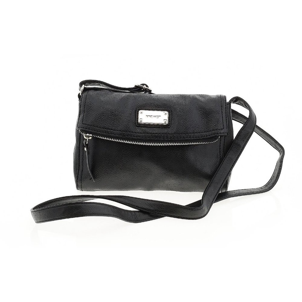 Nine West Crossbody Purse, Black Leather